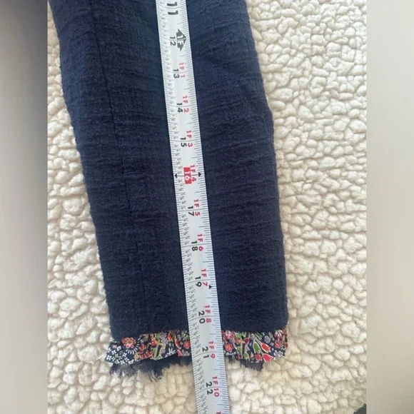 J. Crew Lady Jacket Navy Tweed Liberty London Floral Ruffle
Size 10 petite - Picture 9 of 12